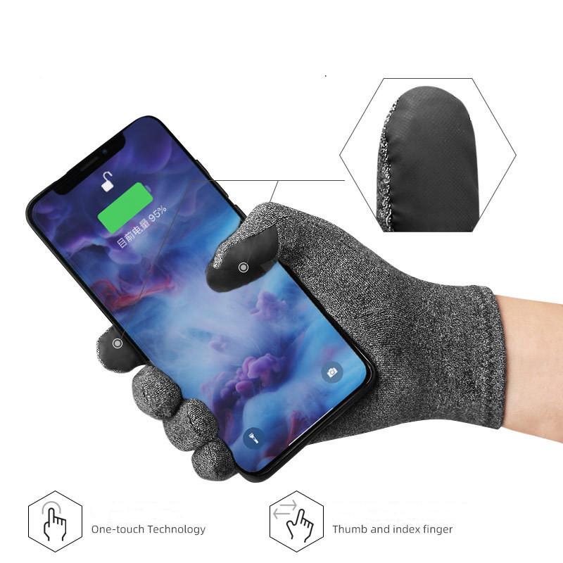 Compressie handschoenen – Steun – pijnlijke hand en vingers – voor extra verlichting – touchscreen – comfortabel je telefoon en tablet bedienen