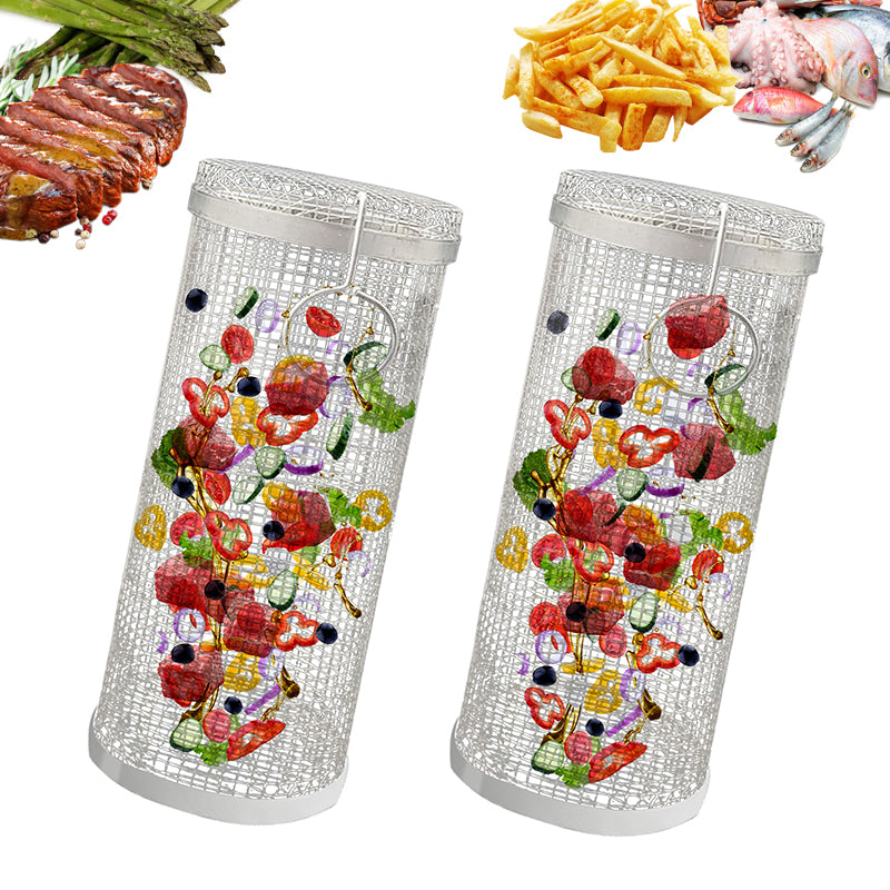 Grillmand – grillkorf – BBQ groente mandje - BBQ accessoires – gemakkelijk te reinigen! - barbecue rooster – grillrooster
