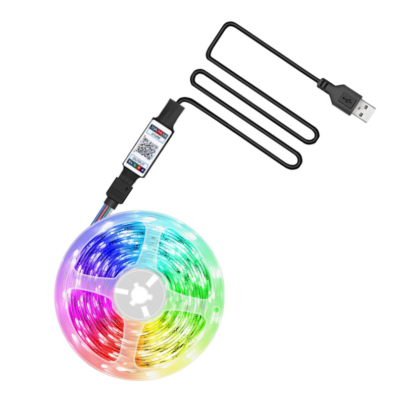 LED RGB strip - lampjes - zelfklevend - bluetooth, verwissel de lichtstand met uw telefoon of afstandbediening  - De mooiste decoratie voor uw huis