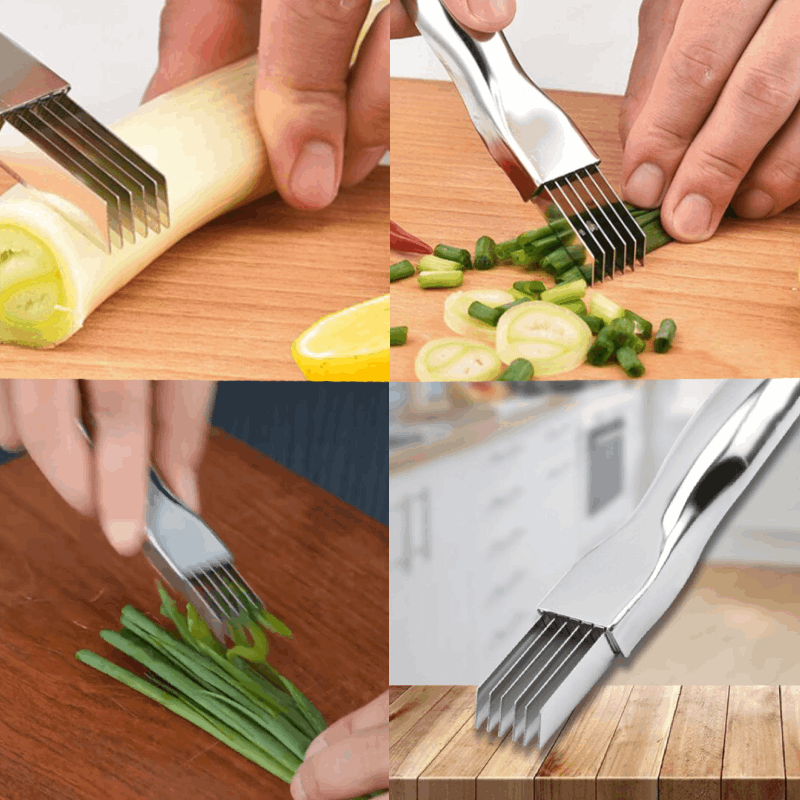 Groentesnijder - kruidensnijder - RVS - keuken gadget - even een uitje snijden gaat nu sneller dan ooit