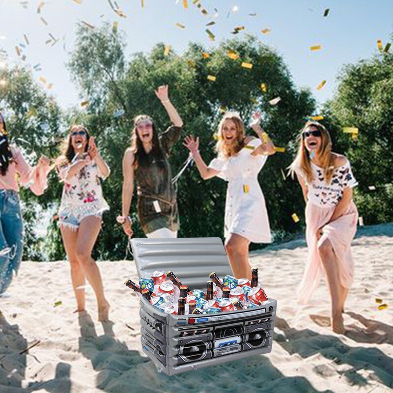 Opblaasbare koelbox - Boombox koelbox - Leuk voor feesten en partijen - strand koelbox - Opblaasbaar, dus handig om mee te nemen