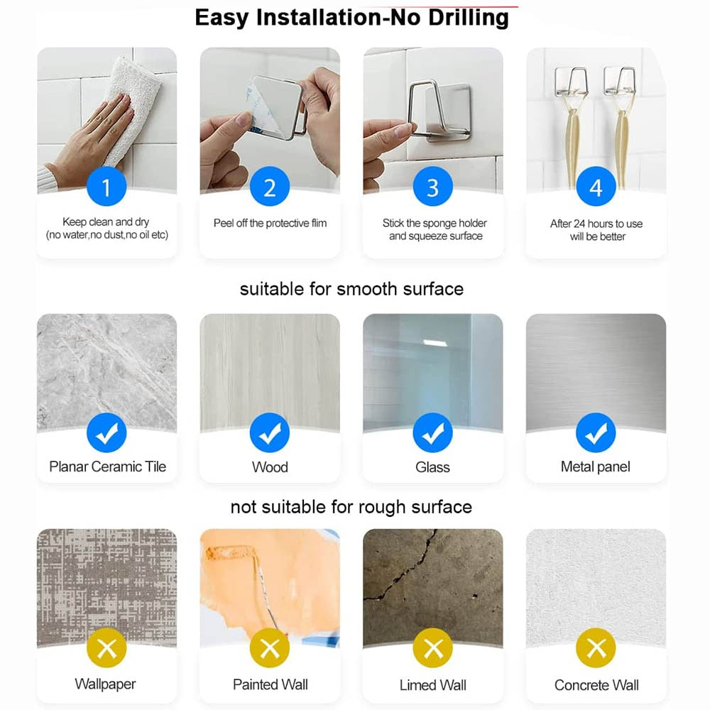 Spons rekje - nooit meer vieze stinkende sponsjes in de spoelbak - spons en vaatdoek organizer - anti-bacterieel - gebruik uw sponzen langer - badkamer en keuken