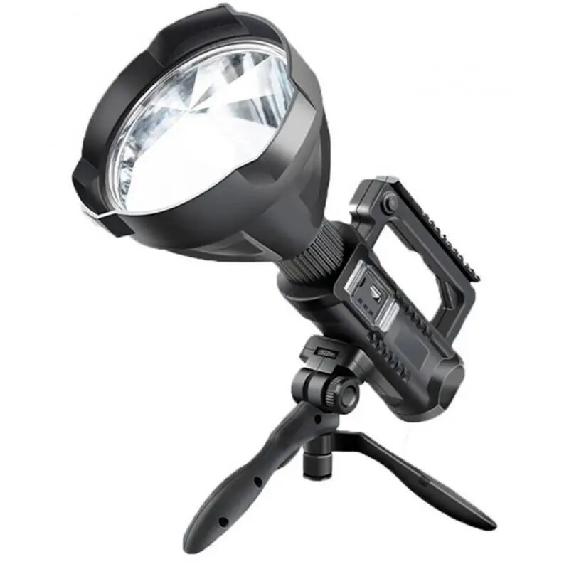 XL Zoeklicht - Schijnwerper - Grote Zaklantaarn met standaard - Dubbele LED lampen - 4 in 1 Werkplaats Zaklamp - Inclusief ingebouwde Batterijen - Vloedlicht - Micro USB