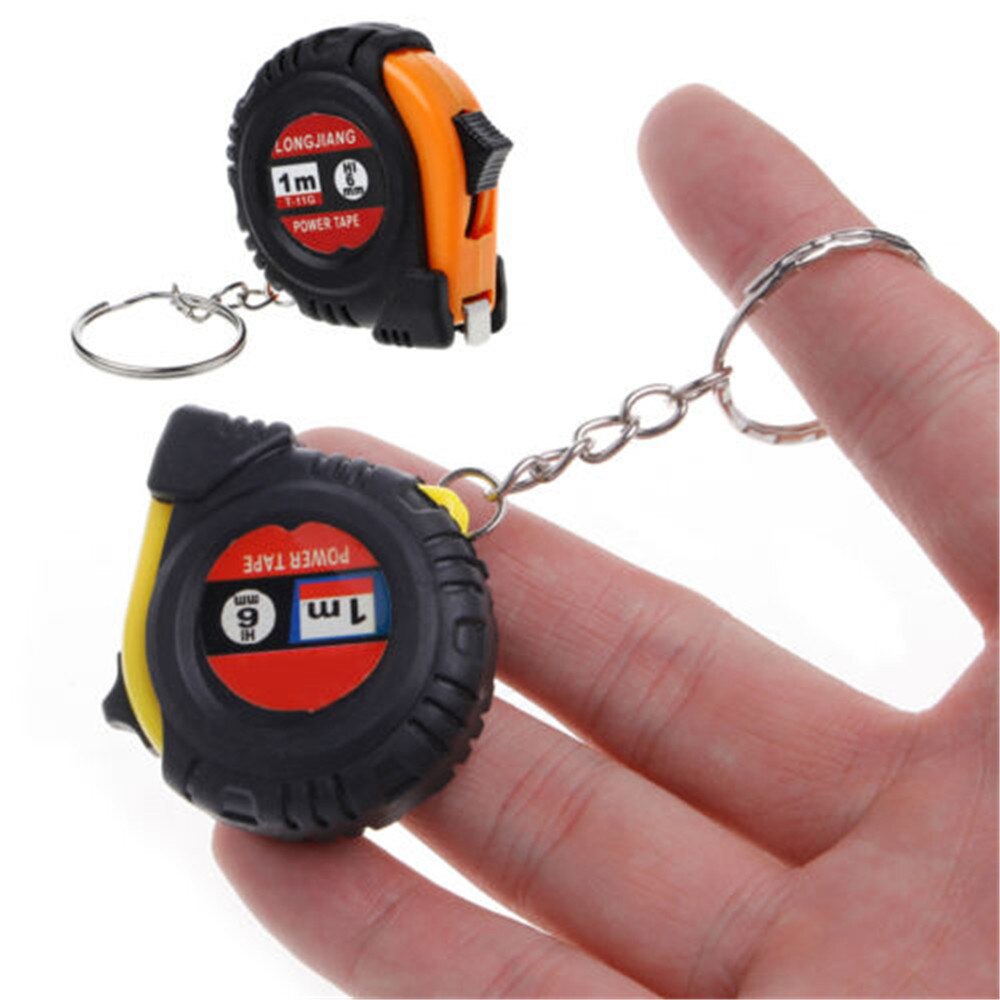Mini rolmaat sleutelhanger - 1m/T22 - altijd een rolmaatje op zak - met sleutelhanger ring - leuk voor kinderen