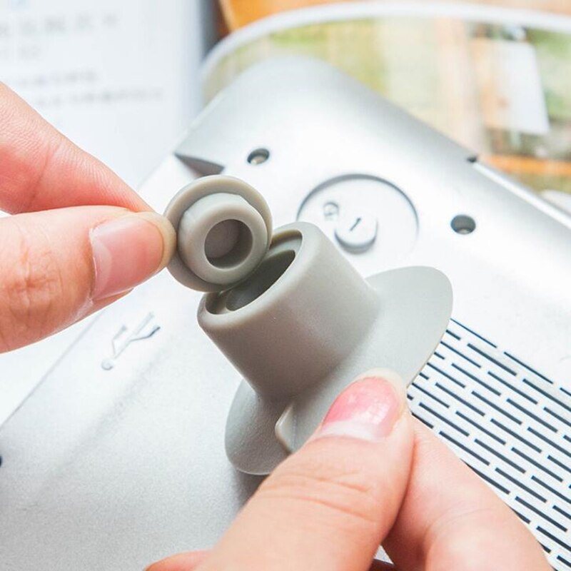 Laptop Verhoger Standaard - Laptop Voetjes Warmteafvoer - Verlaag de temperatuur van uw laptop - 4 Doppen - Grijs -