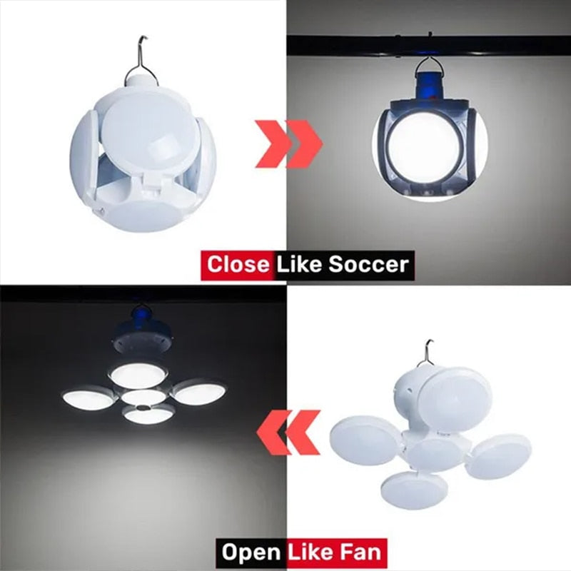 Uitklapbare LED lamp - Outdoor - Opvouwbaar Licht - ingebouwd zonnepaneel - met afstandbediening- Draagbare USB  LED Lamp - Zoeklichten - Camping - Noodlamp