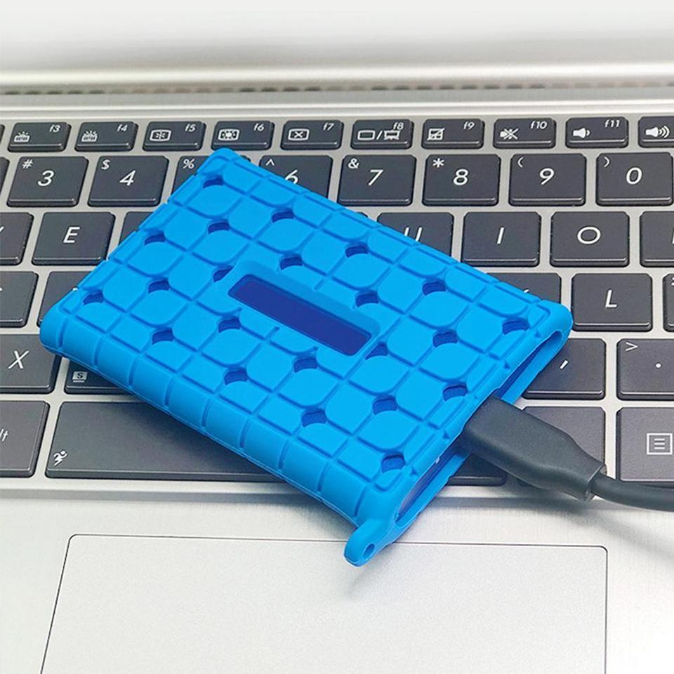 Powerbank hoes - Harde schijf hoes - Handige anti-val hoes - Siliconen hoes - Met handige karabijn haak - Bescherm uw electronica