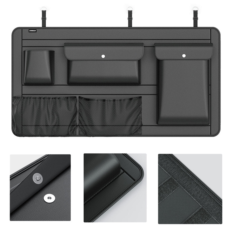 Auto organizer - autostoel organizer - vergroot de opslag van uw kofferbak - kofferbak organizer - van hoogwaardig P.U. leer