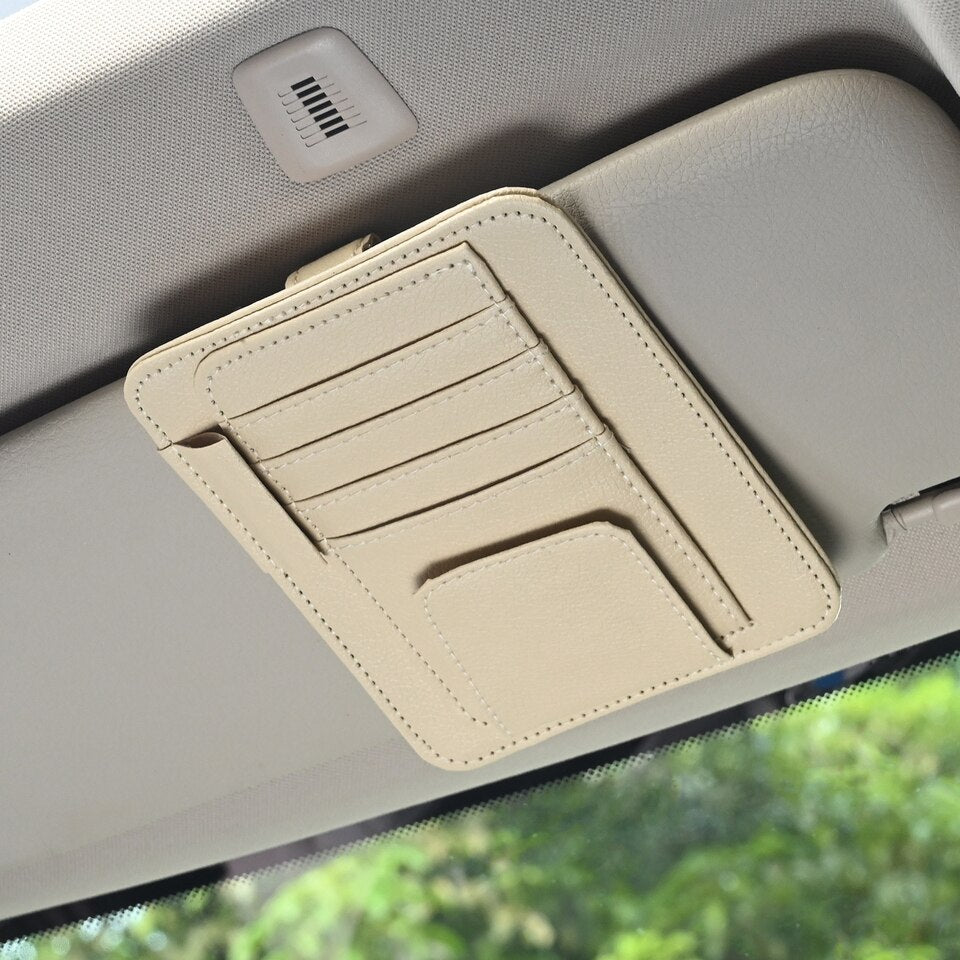 Universele auto organizer - Geen rommel meer in uw auto - Zonneklep organizer - Zonnebril houder - Pennenhouder - Pasjeshouder