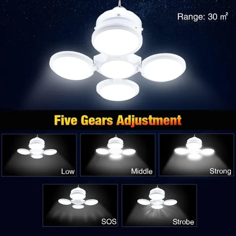 Uitklapbare LED lamp - Outdoor - Opvouwbaar Licht - ingebouwd zonnepaneel - met afstandbediening- Draagbare USB  LED Lamp - Zoeklichten - Camping - Noodlamp