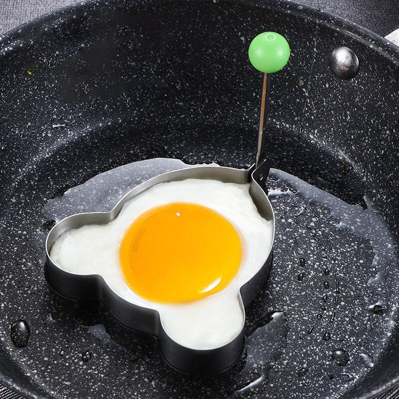 4 RVS keukenvormen - Bak koekjes, eieren, pannenkoeken en ander eten in een vorm - bakvorm - Food-grade RVS - Met pin voor makkelijk gebruik