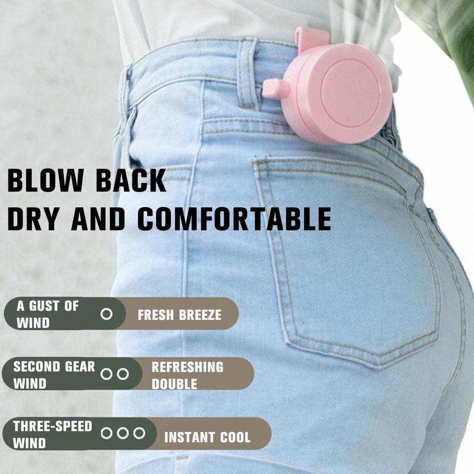 Miniventilator met klip - Geen nat bezweet shirt meer! - 360 graden instelbaar - Mobiel en Krachtig - Handig voor onder uw shirt - Buiten activiteiten
