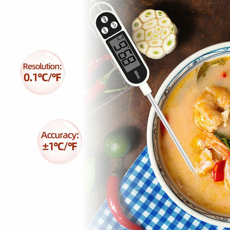 Voedsel thermometer - keuken thermometer - digitale thermometer - vanaf nu al uw vlees perfect gegaard! - RVS - multi-functioneel