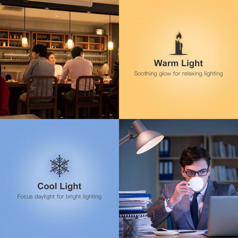 Smart Wifi gloeilamp - filament - sfeervolle en slimme lamp in één - puur wit en warm wit licht - E27 - gebruik met uw mobiele telefoon