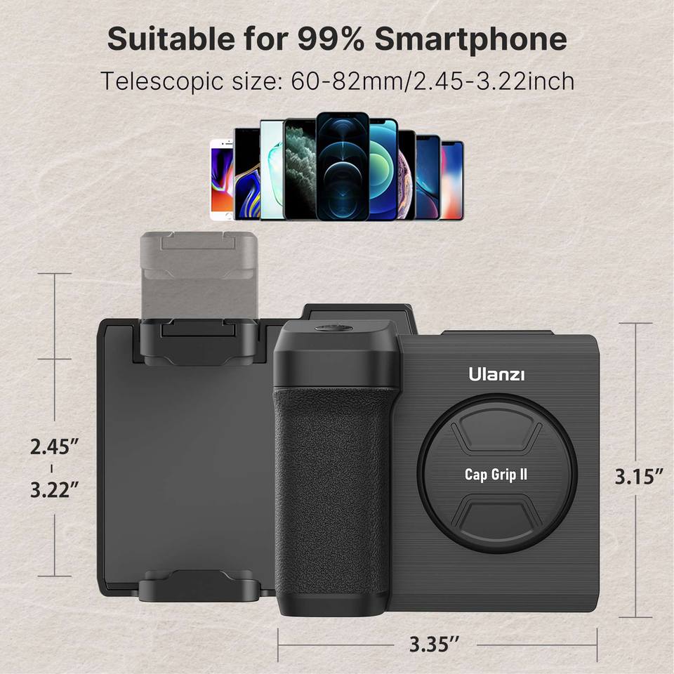 Telefoon smart grip - universeel - iPhone -Android - magnetische bluetooth afstandsbediening - anti tril - perfect voor vloggers - op reis - productfotografie
