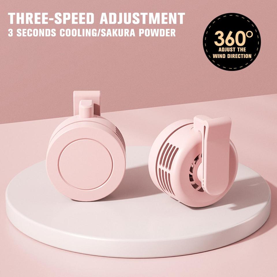 Miniventilator met klip - Geen nat bezweet shirt meer! - 360 graden instelbaar - Mobiel en Krachtig - Handig voor onder uw shirt - Buiten activiteiten