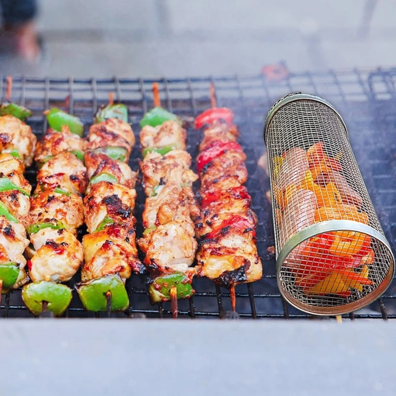 Grillmand – grillkorf – BBQ groente mandje - BBQ accessoires – gemakkelijk te reinigen! - barbecue rooster – grillrooster