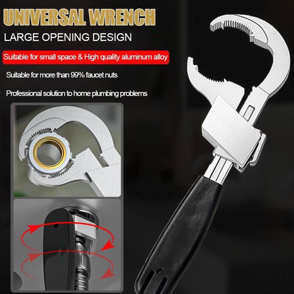 80mm verstelbare fitting sleutel - verstelbare moersleutel - heavy duty waterpomptang - griptang - 100% metaal