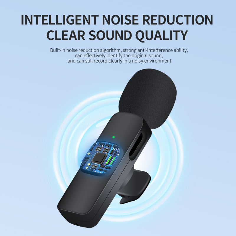 Draadloze microfoon -  iPhone  - Android (usb-C) -  mini microfoon  - Geen APP of Bluetooth nodig - professioneel opnemen - dasspeld microfoon
