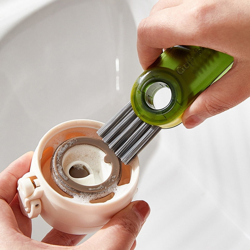 3-in-1-borstel - Afwasborstel - Flessenborstel - Borstel met meerdere functies! - Praktisch ontwerp - Brede toepassing - Eenvoudig schoon te maken