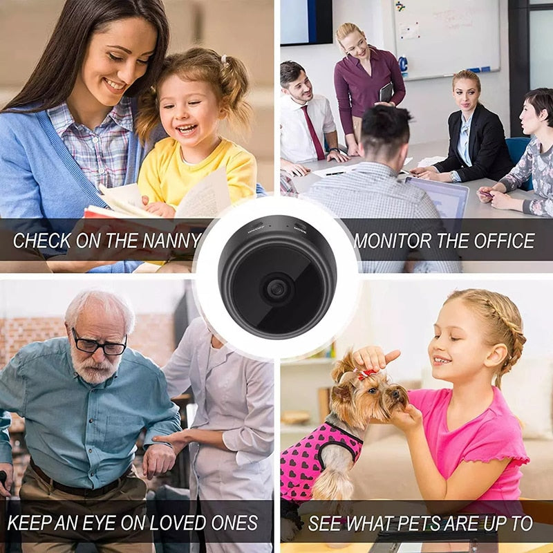 Mini Camera - Bekijk beelden via de App - Full HD 1080p - Dashcam - Beveiligingscamera - Met magneet en handige steun - Nightvision - Oplaadbaar en opnemen tijdens het opladen - Sla beelden op