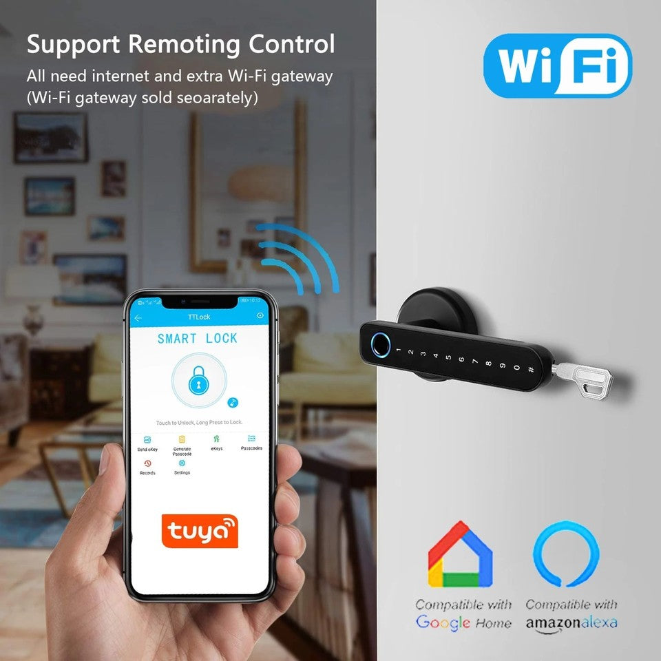 Slim deurslot - deurklink met vingerafdruk - met APP &amp; blueTooth - ultieme beveiliging voor uw huis - kantoor slot - Anti inbraak - elektrisch slot -