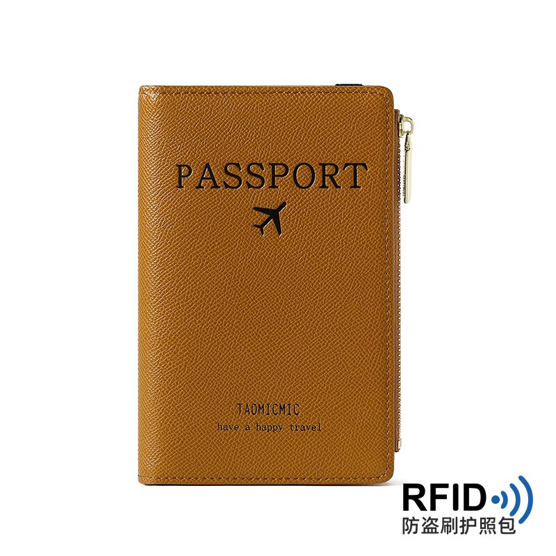 Paspoort mapje - PU leer cover - RFID beveiliging - Onmisbaar voor op reis - Paspoorten, pasjes, geld, foto's, alles past erin - Duurzaam - Praktisch