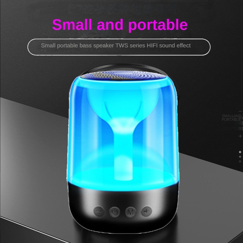 Bluetooth speaker met LED verlichting  – draadloze speaker – subwoofer mini speaker - prachtige design speaker - klankkast