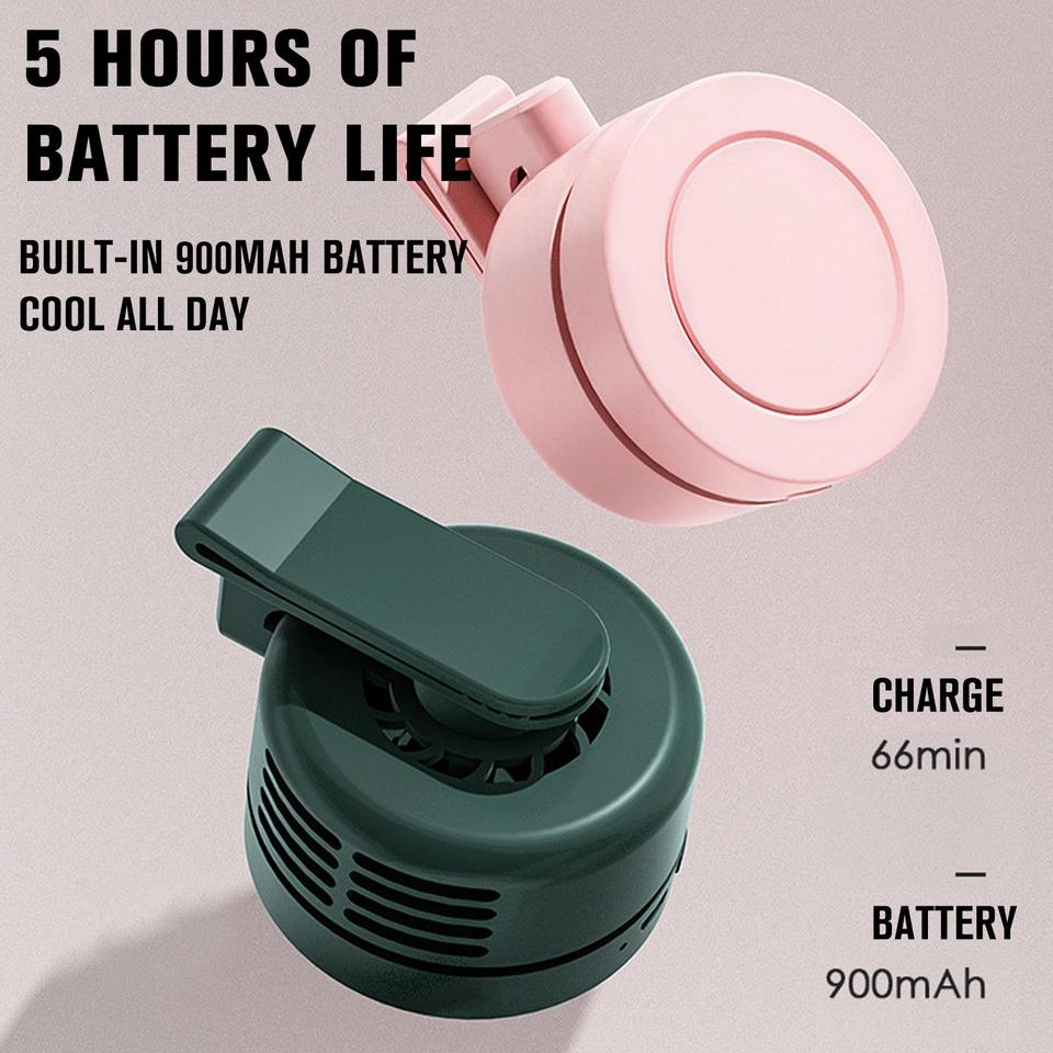 Miniventilator met klip - Geen nat bezweet shirt meer! - 360 graden instelbaar - Mobiel en Krachtig - Handig voor onder uw shirt - Buiten activiteiten