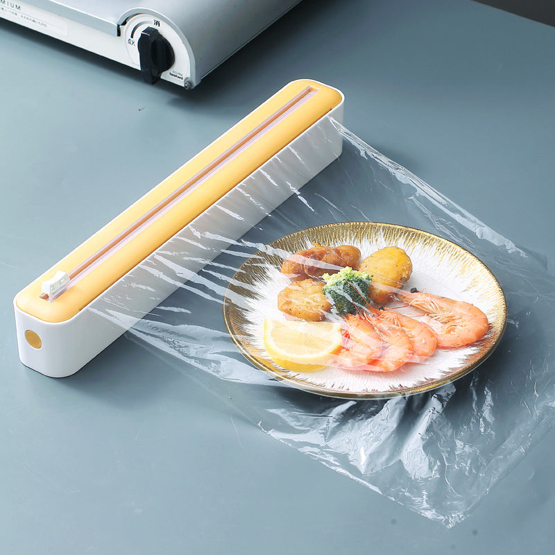 Universele Keukendispenser - Foliesnijder - Foliedispenser - Vershoudfolie - Foliehouder Plastic folie keuken dispenser met snijder- makkelijk en opgeruimd folie opslag