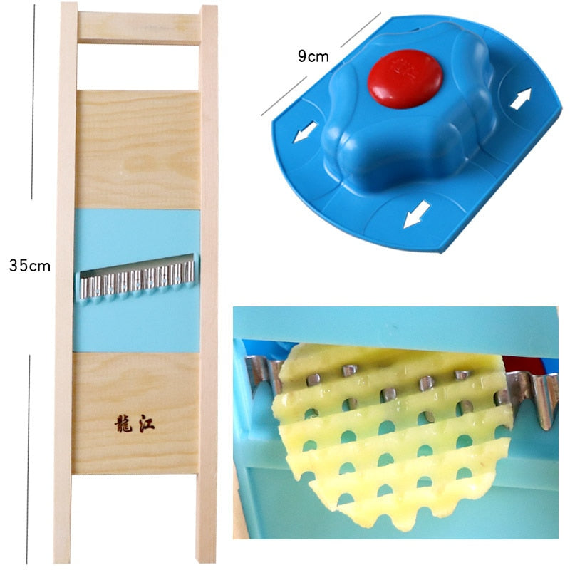 Aardappel grid schaaf - de mooiste aardappelschijfjes schaven! - grid schaaf - duurzaam - tijdbesparend - met handig schaaf opzetstuk