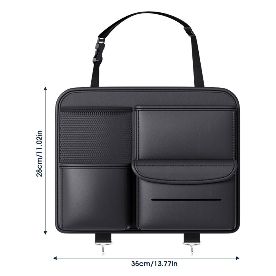 Auto organizer - autostoel organizer - vergroot de opslag van uw kofferbak - kofferbak organizer - van hoogwaardig P.U. leer