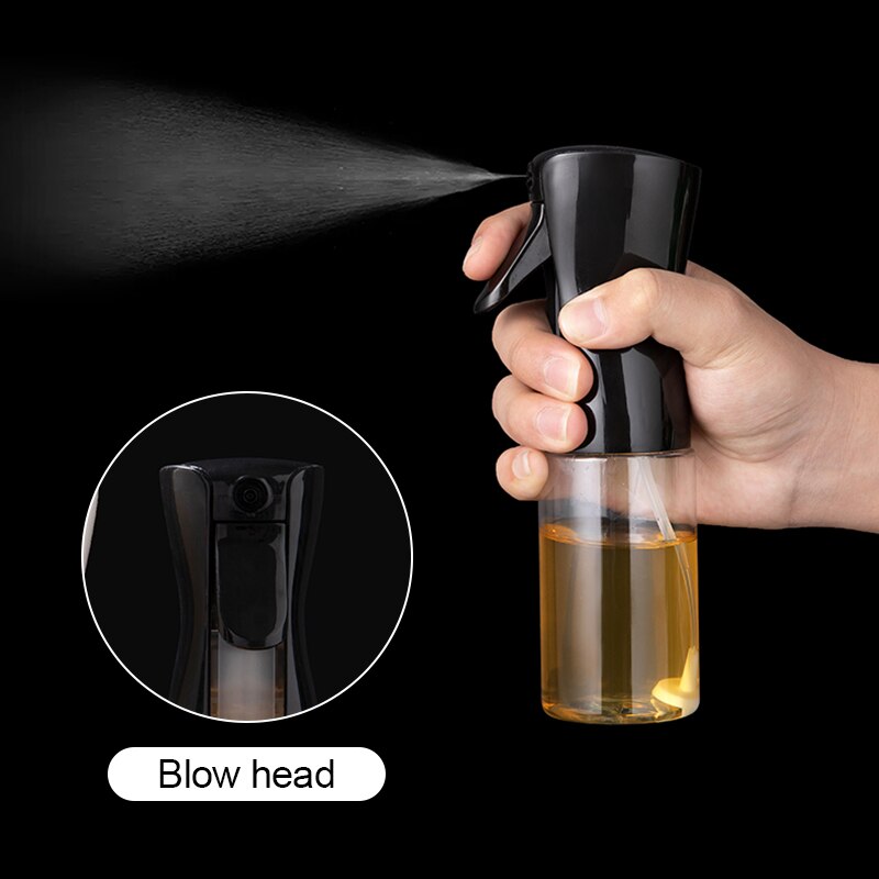 Oliefles - olijfoliefles - cooking spray - anti-slip - diffuser Bottle - nooit meer knoeien of teveel olie in uw pan - zwart en wit - 200ml