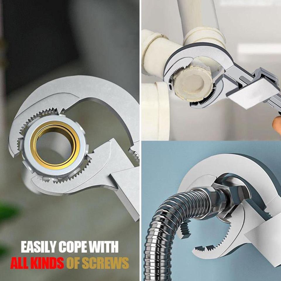 80mm verstelbare fitting sleutel - verstelbare moersleutel - heavy duty waterpomptang - griptang - 100% metaal