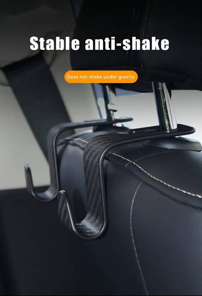 Hoofdsteun haken - handig uw tasjes ophangen in de auto - geen rondschuivende spullen meer - 4 stuks - elegant en betaalbaar