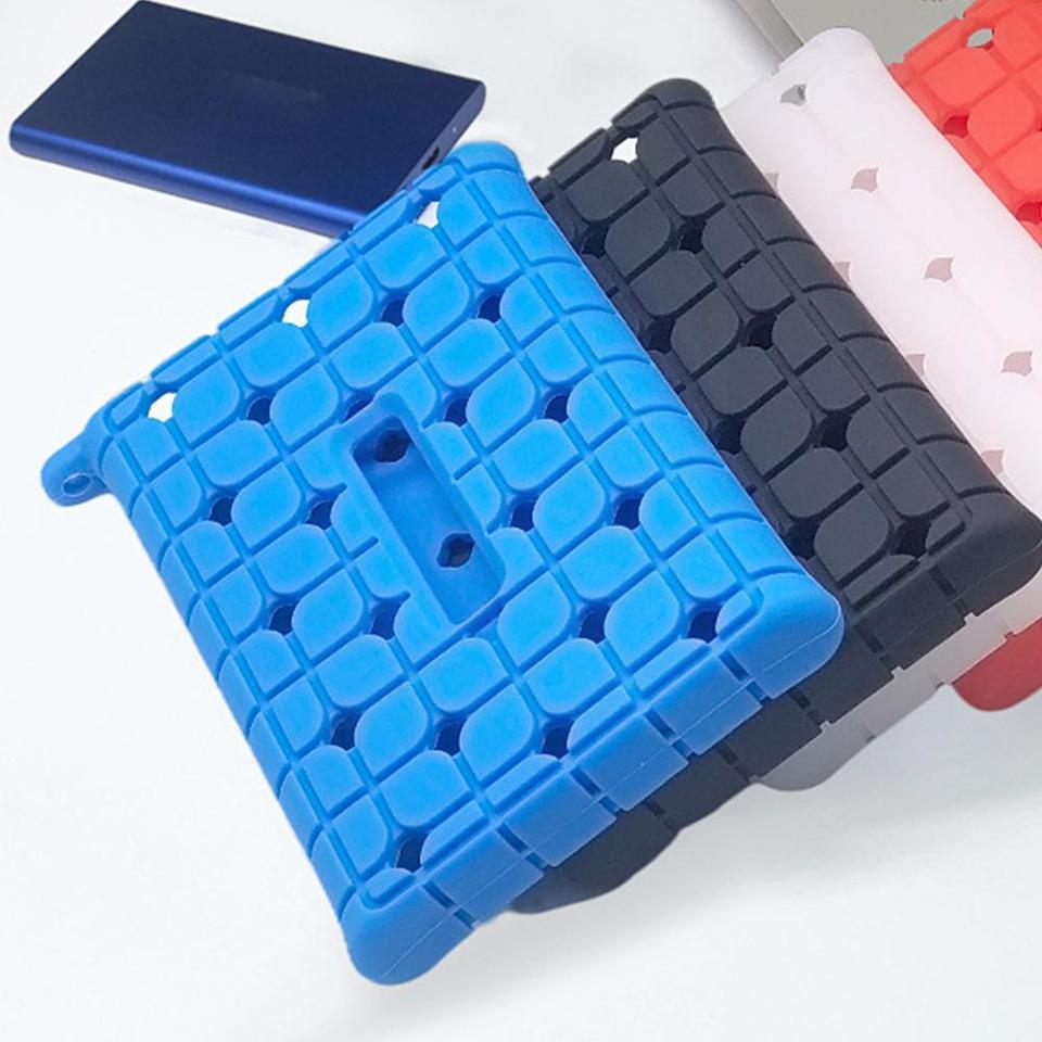 Powerbank hoes - Harde schijf hoes - Handige anti-val hoes - Siliconen hoes - Met handige karabijn haak - Bescherm uw electronica