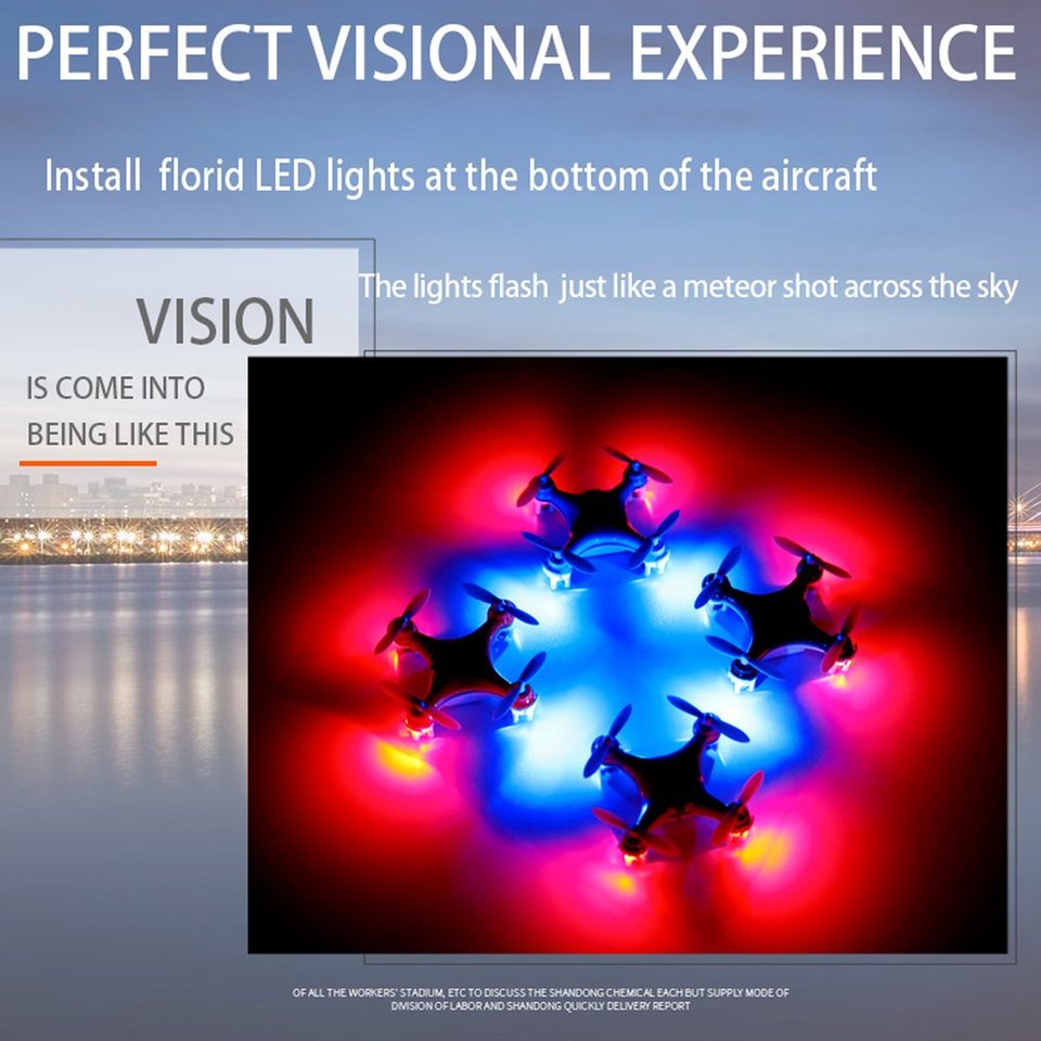 Mini Drone voor Kinderen en Volwassenen - Voor de beginnende drone vliegers! - 600m Bereik - Gyro Functie - 360° Flip Functie - LED Licht
