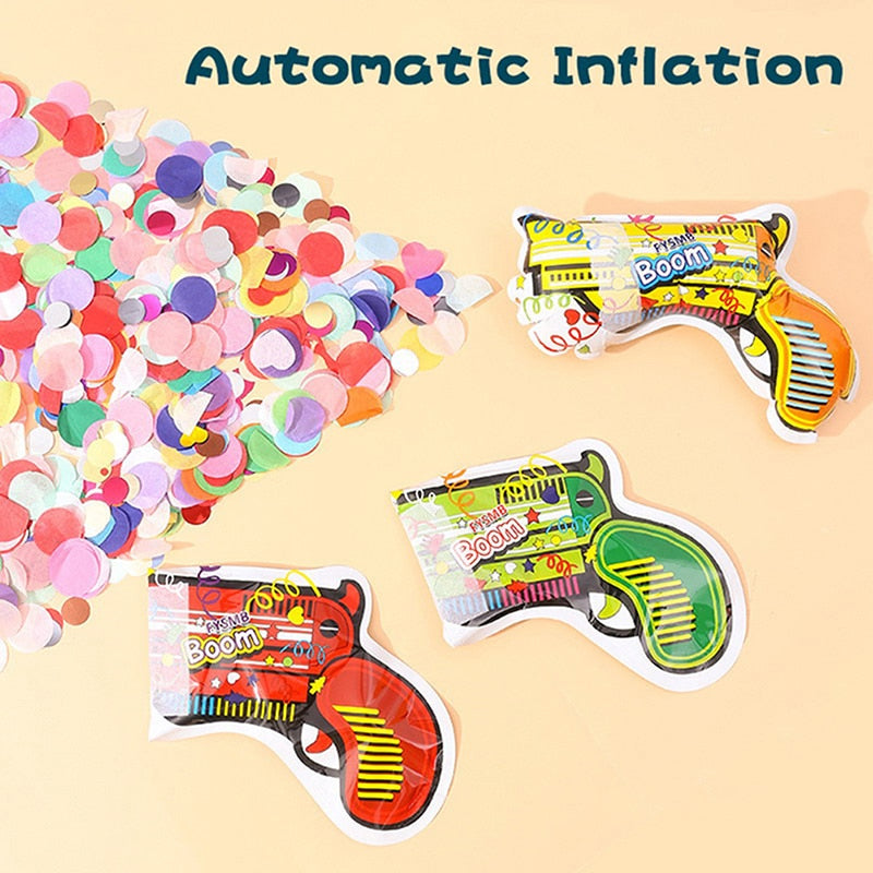 10x confetti popper groot - party popper opblaasbaar- verjaardag - decoratie - themafeest - tienerfeestje - kinderfeestje - festivals