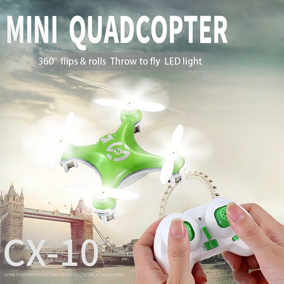 Mini Drone voor Kinderen en Volwassenen - Voor de beginnende drone vliegers! - 600m Bereik - Gyro Functie - 360° Flip Functie - LED Licht