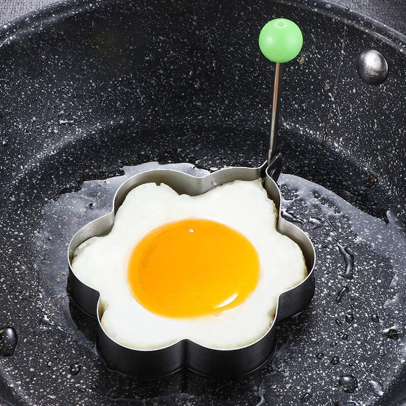 4 RVS keukenvormen - Bak koekjes, eieren, pannenkoeken en ander eten in een vorm - bakvorm - Food-grade RVS - Met pin voor makkelijk gebruik
