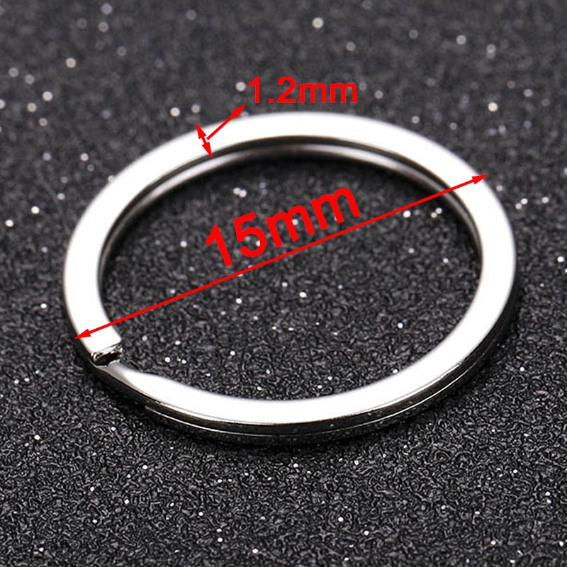 Sleutelringen – Sleutelhanger Ringen – 20 Stuks – Zilver - verschillende diktes en diameter