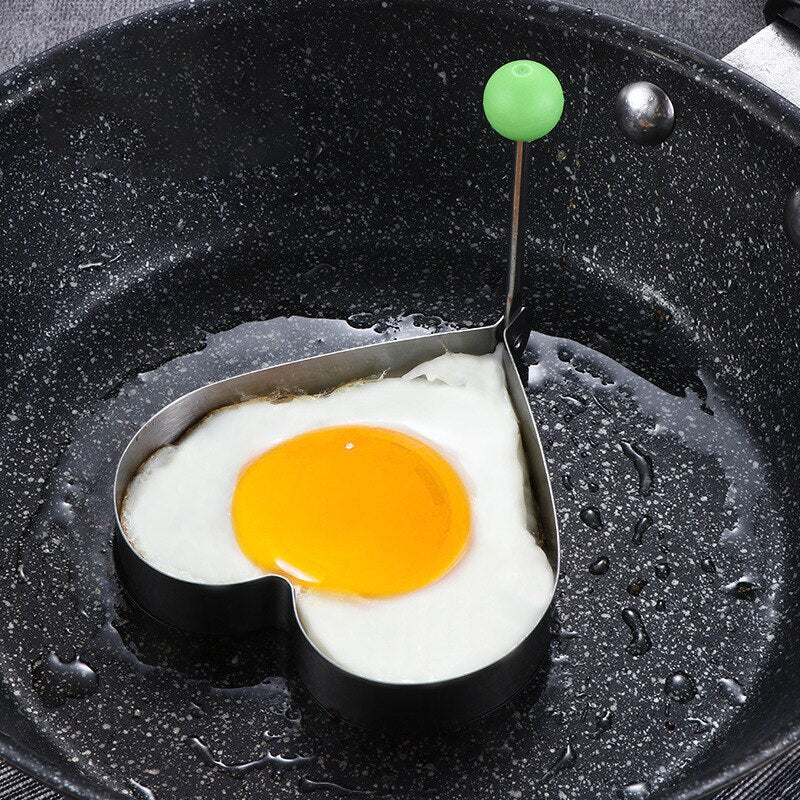 4 RVS keukenvormen - Bak koekjes, eieren, pannenkoeken en ander eten in een vorm - bakvorm - Food-grade RVS - Met pin voor makkelijk gebruik