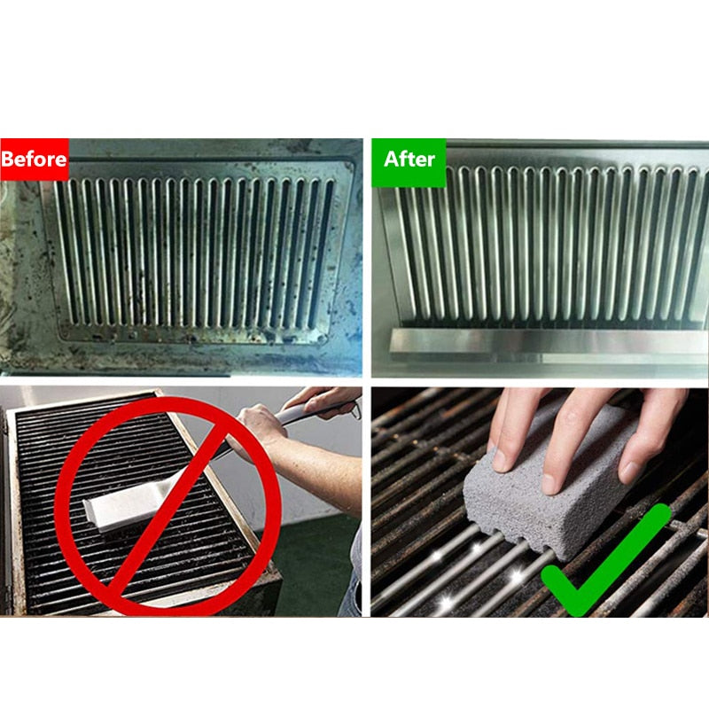 Schoonmaaksteen voor pannen en grill - schuursteen - BBQ reiniging - Al uw pannen en grillen blinkend schoon! - puimsteen