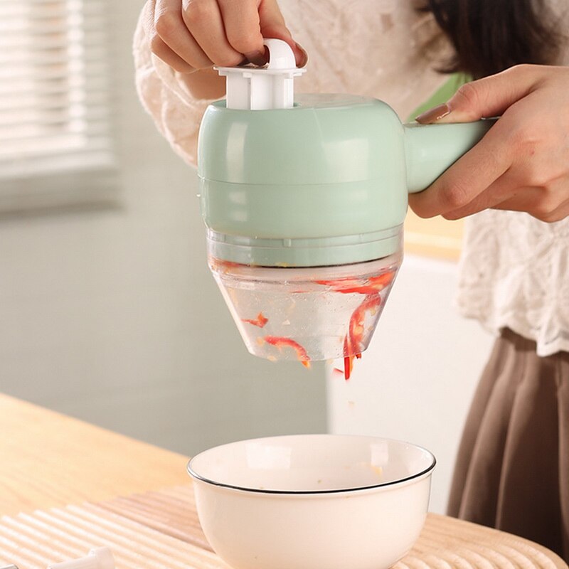3 in 1 keuken blender - Alles kunner voor in de keuken - Groentesnijder - Rasp - Garde - Makkelijk in gebruik - Elektrische groente en kruiden snijder