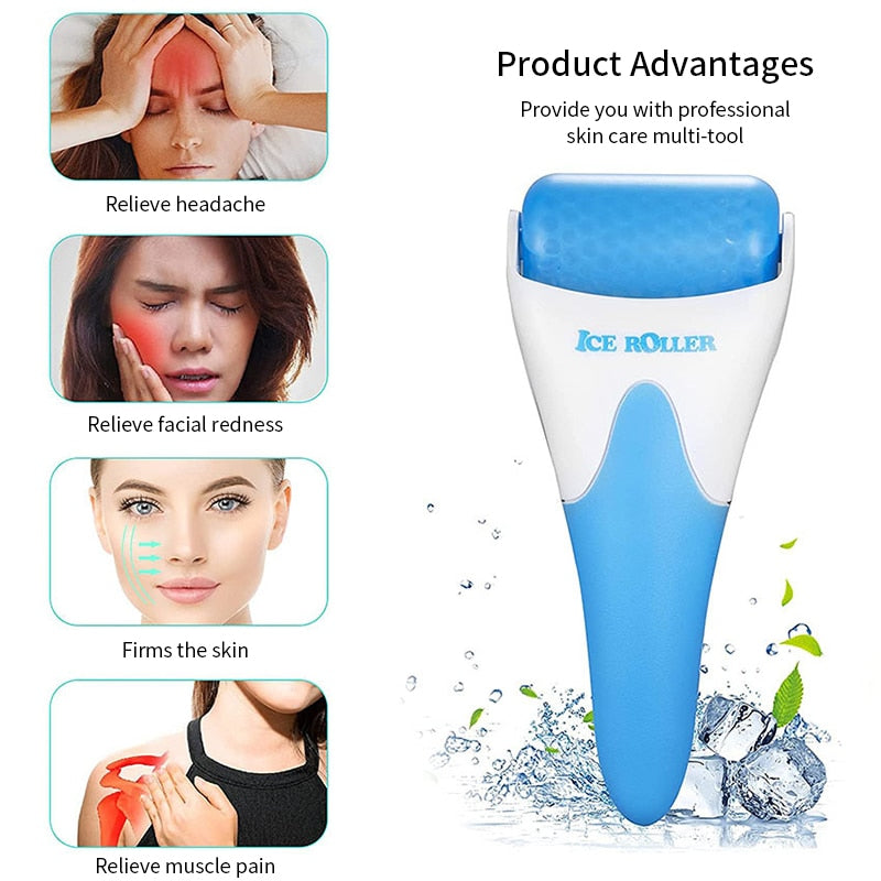 Siliconen Gezicht IJs Roller - Ice Roller - Facial Roller - Face Roller Massage - Gezichtsmassage - Gezichtsroller - IJsroller - Verjonging - Strakke Huid