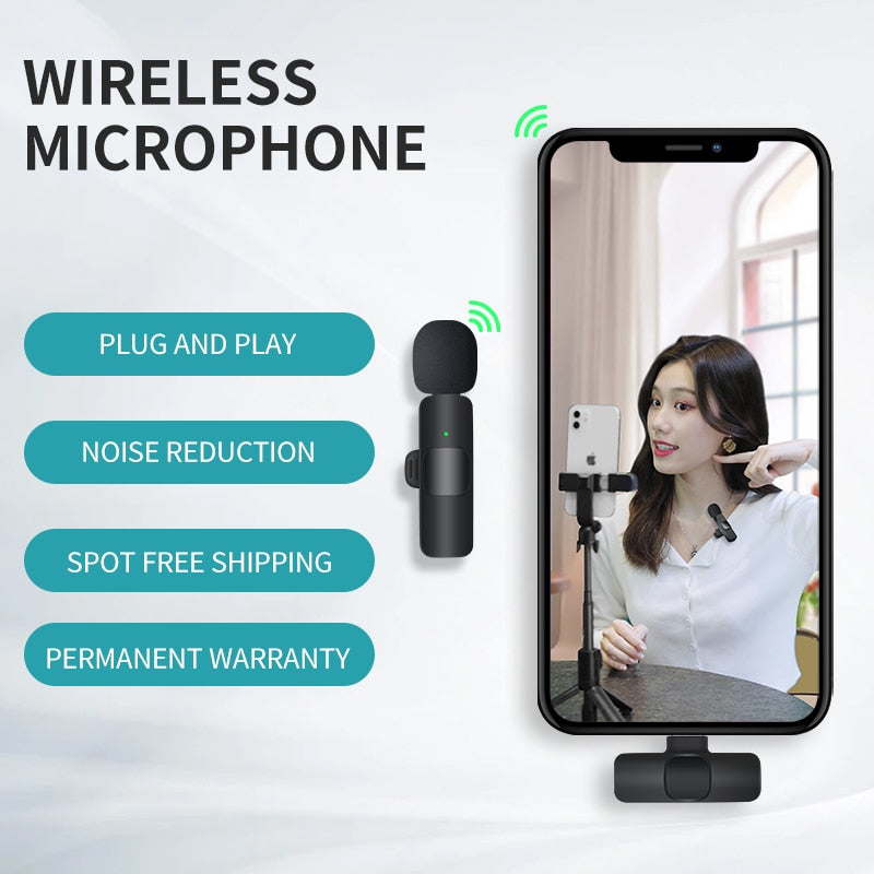 Draadloze microfoon -  iPhone  - Android (usb-C) -  mini microfoon  - Geen APP of Bluetooth nodig - professioneel opnemen - dasspeld microfoon