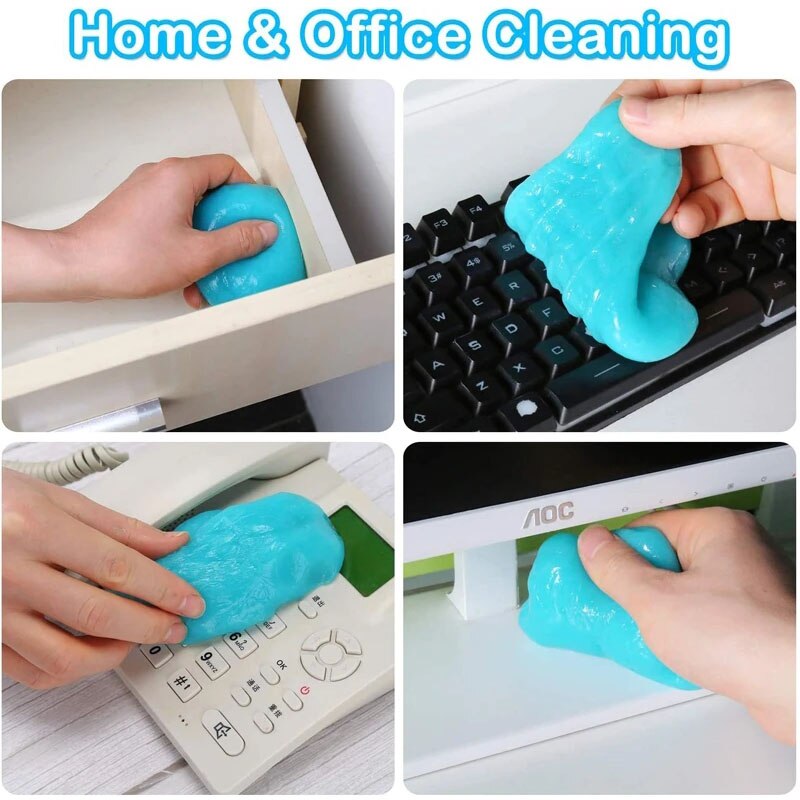 Schoonmaak Gel - haal vuil uit alle lastige hoekjes - Blauw - Toetsenbord - Auto - Schoonmaakgel - Auto Interieur - Schoonmaak Slijm - Car Cleaning Kit