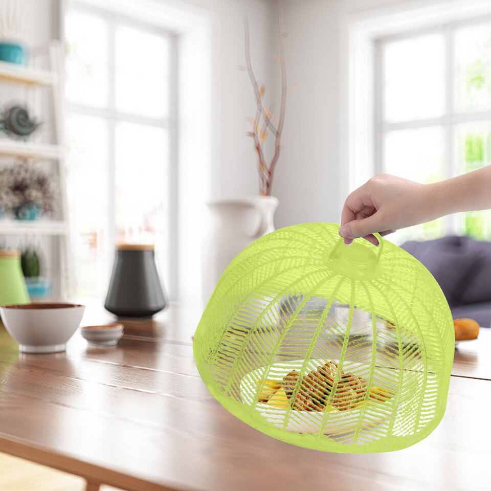 Vliegenkap/voedselkap - kunststof 25 cm - Eten/voedsel beschermen tegen ongedierte - Afdekkappen - ook handig om uw planten te beschermen - Multicolor - Kunststof