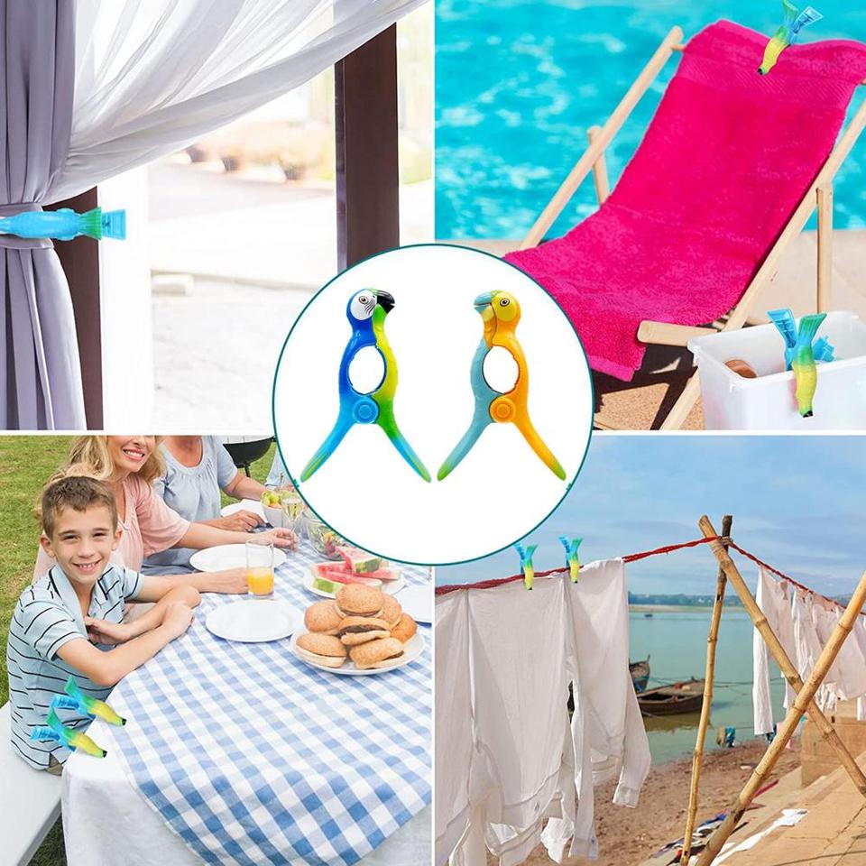 Papegaai knijpers - 4/6/8 Stuks - Herbruikbare stevige knijpers - Multifunctioneel - Handig en zomers! - Decoratieve wasknijper