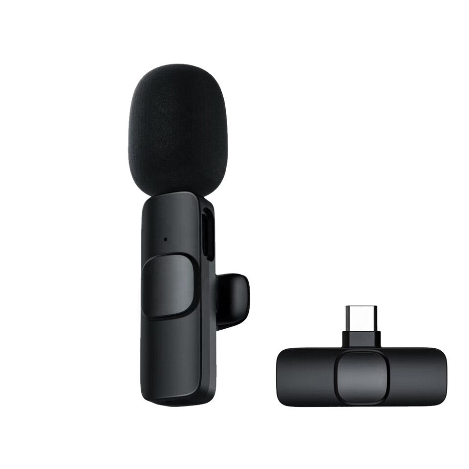 Draadloze microfoon -  iPhone  - Android (usb-C) -  mini microfoon  - Geen APP of Bluetooth nodig - professioneel opnemen - dasspeld microfoon
